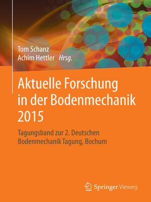 cover image of Aktuelle Forschung in der Bodenmechanik 2015